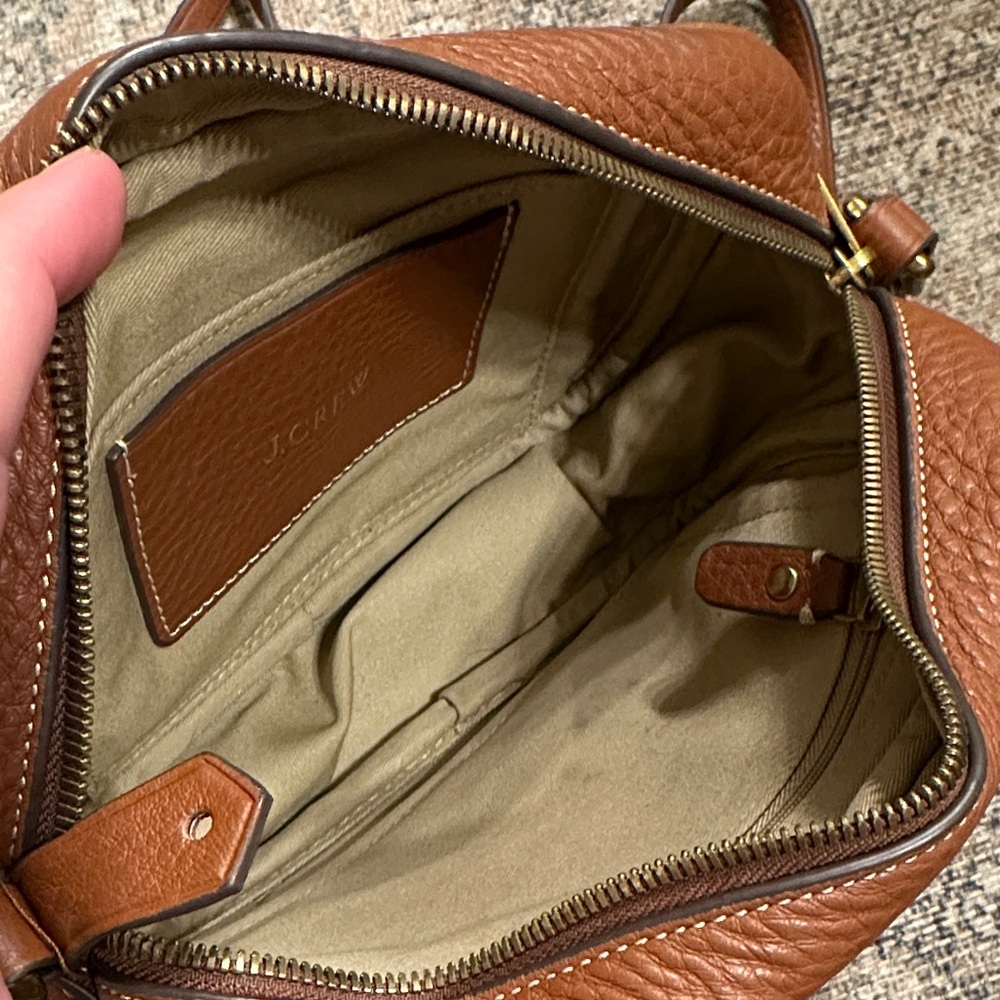 J. Crew Tan Leather Crossbody Bag - Picture 3 of 12